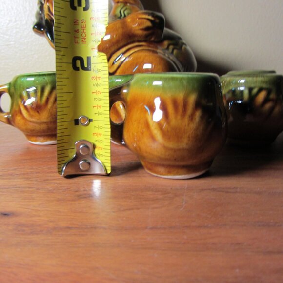 drunk donkey burro ceramic decanter vintage mexico & 6 shot glasses (W5772) - Picture 4 of 16